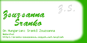 zsuzsanna sranko business card